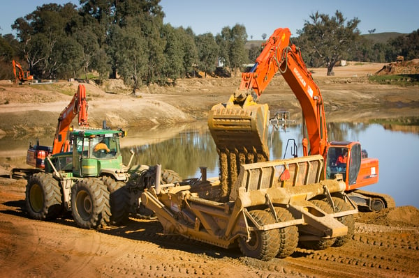 A-P-Delaney-Fleet-on-site-works——Excavator-Hire-Albury